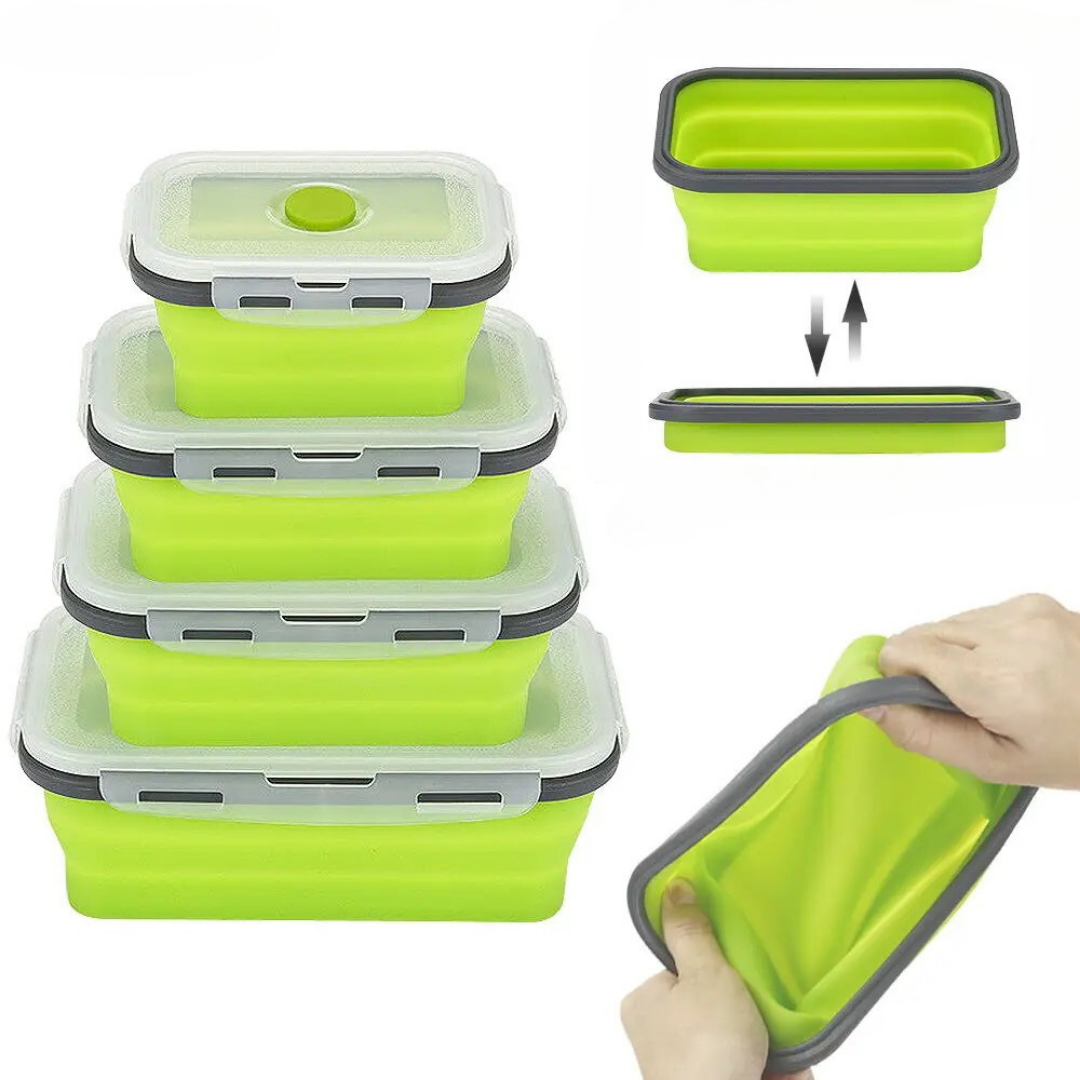 Collapsible Silicone Lunchbox Set