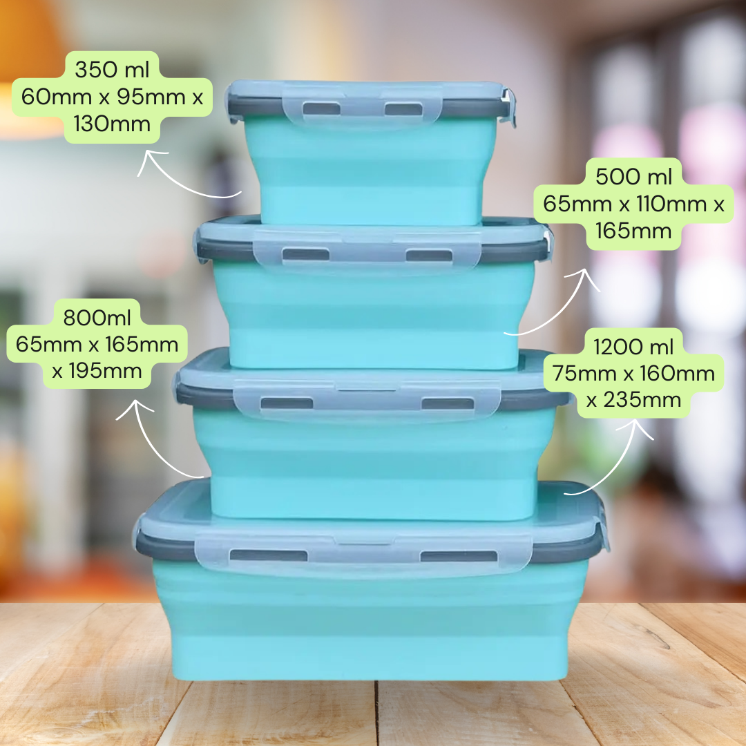 Collapsible Silicone Lunchbox Set