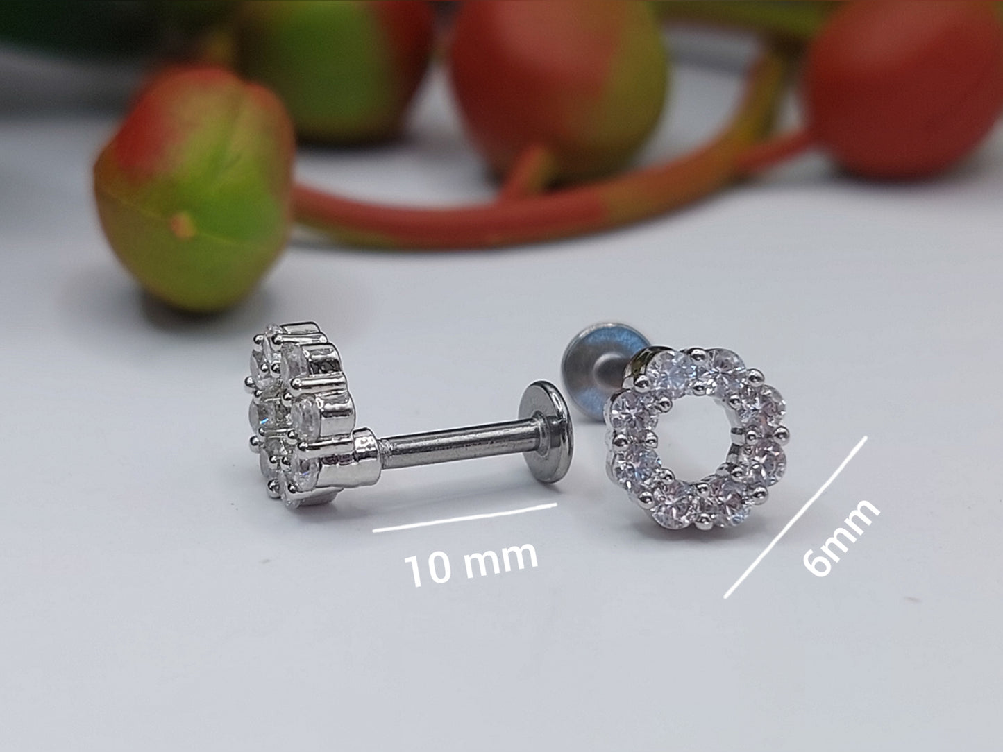 Circle Stainless Steel Flatback Earring