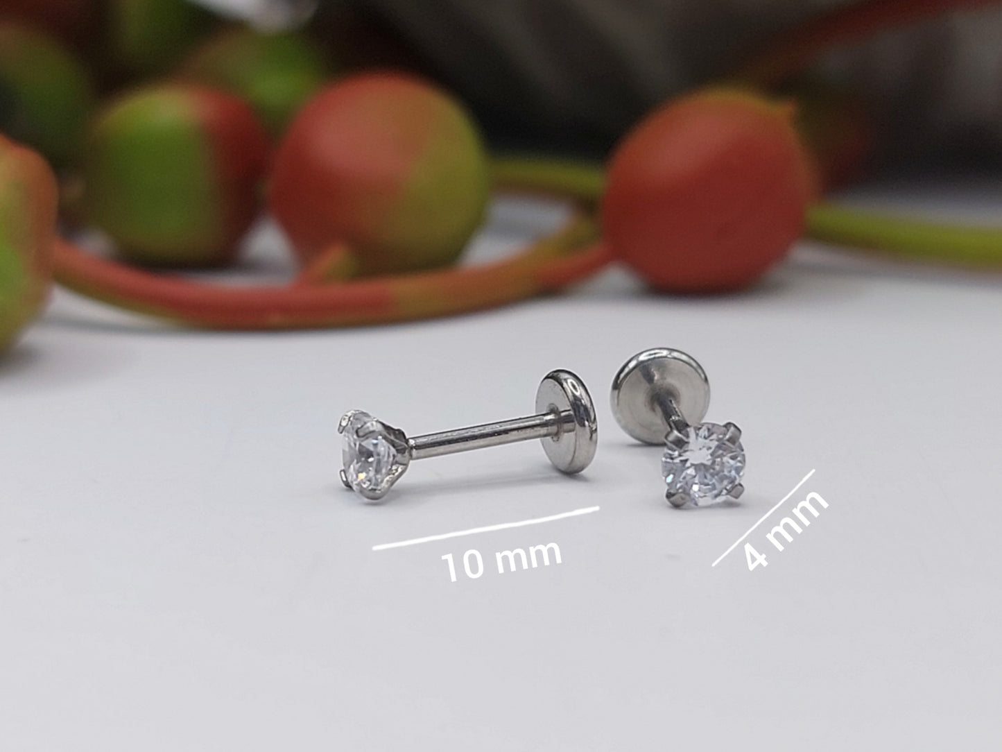 Stud Stainless Steel Flatback Earring