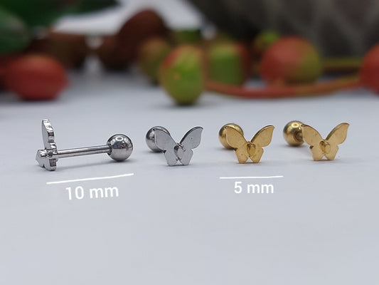 Butterfly Stainless Steel Earring Screw-In Stopper