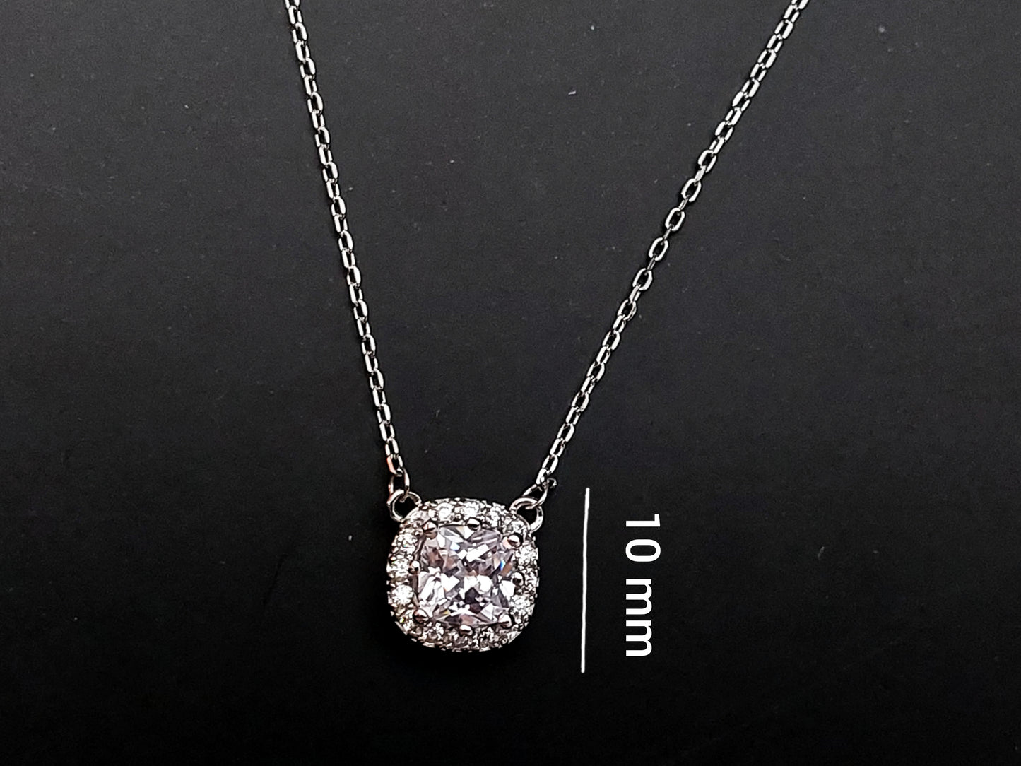 S925 Square Necklace